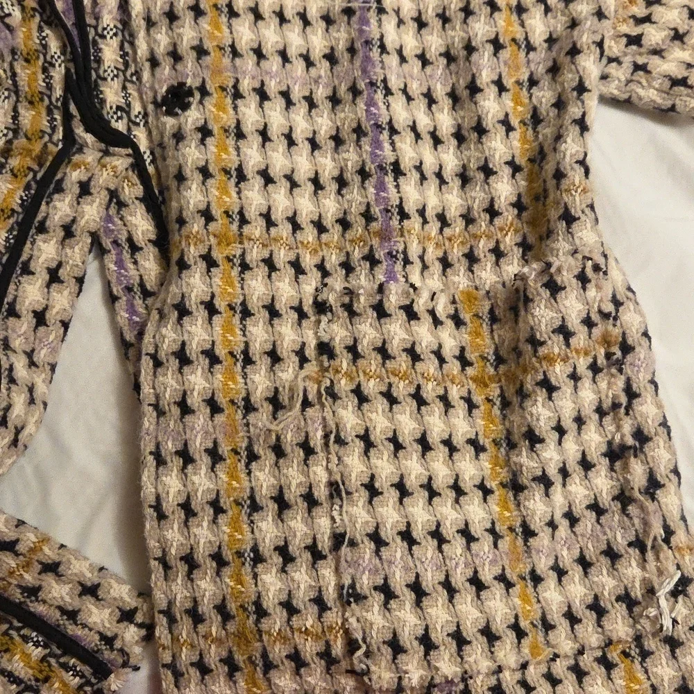 Semicouture 01 Printed Tweed Oversized Wool Coat